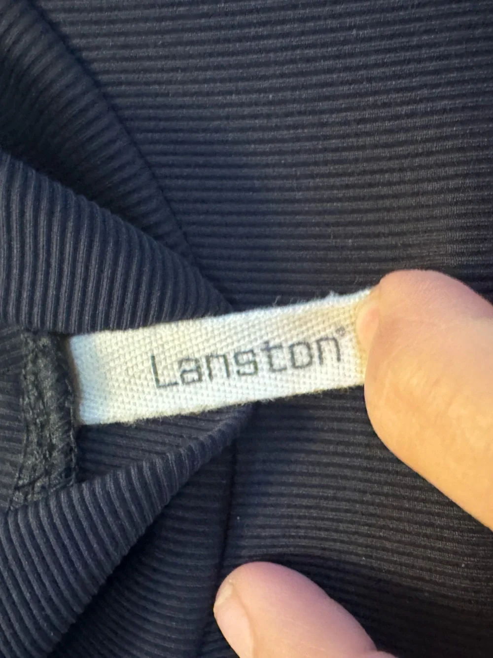 Langston Black Ribbed Sleeveless Turtleneck Mini Dress - Picture 2 of 3